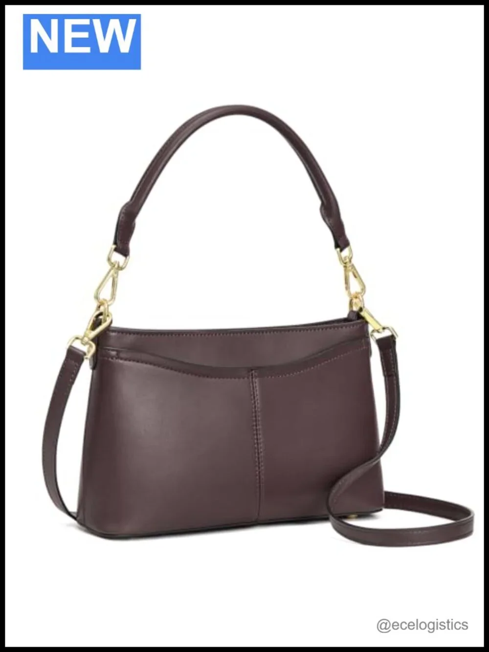 Genuine Leather Crossbody Bag for Women Small Purse with Detachable Straps